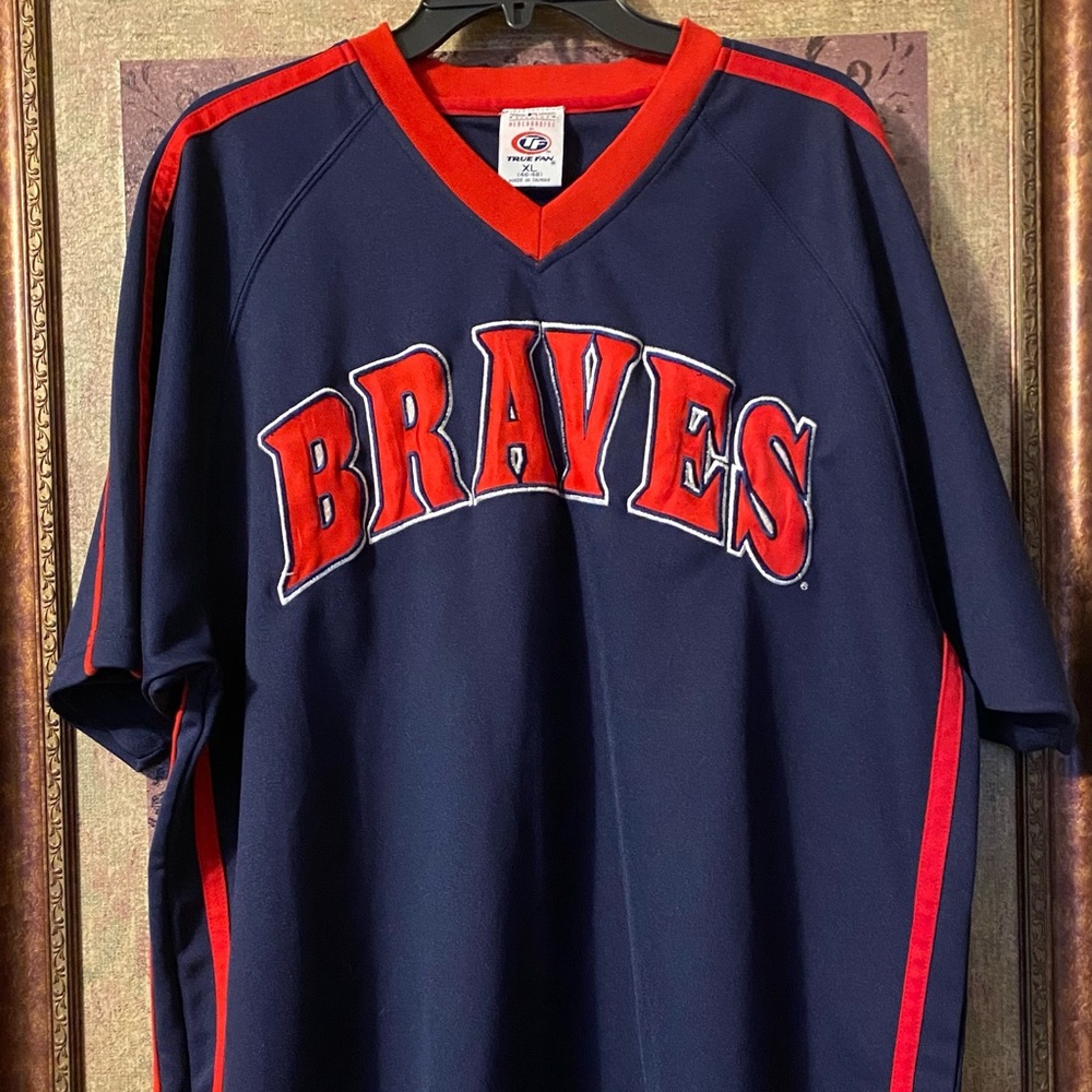 Vintage True Fan Series Atlanta Braves Embroidered XL Jersey